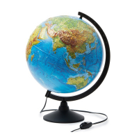 Глобус Земли физический  с подсветкой D=320 мм - «globural.ru» - Краснодар