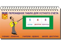 Перекидное табло для устного счета (ламинированное) - «globural.ru» - Краснодар
