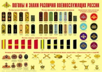 Плакат "Погоны и знаки различия военнослужащих России" - «globural.ru» - Краснодар