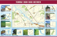 Таблица демонстрационная "Условные знаки плана местности" (винил 70x100) - «globural.ru» - Краснодар