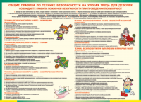 Правила безопасности на уроках труда для девочек 1000*1400 винил	 - «globural.ru» - Краснодар