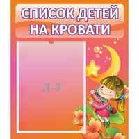 Стенд "Список детей на кровати" №2 - «globural.ru» - Краснодар