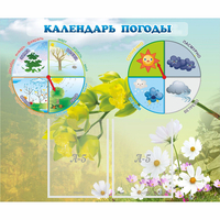 Стенд "Календарь погоды" с 2 карманами - «globural.ru» - Краснодар