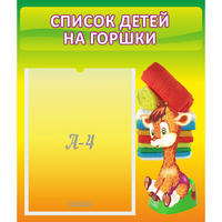 Стенд "Список детей на горшки" №1 - «globural.ru» - Краснодар