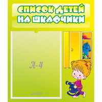 Стенд "Список детей на шкафчики" №5 - «globural.ru» - Краснодар