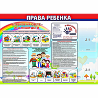 Стенд "Права ребенка"  с 2 карманами - «globural.ru» - Краснодар