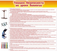 Стенд "Техника безопасности на уроках биологии" (вариант 2) - «globural.ru» - Краснодар