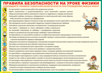 Таблица Правила безопасности на уроке физики 1000*1400 винил	 - «globural.ru» - Краснодар