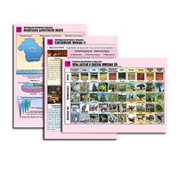 Комплект таблиц по географии раздаточных "Природа материков и океанов" (цвет, лам, формат А4, 12  штук) - «globural.ru» - Краснодар