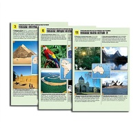 Комплект таблиц по географии раздаточных "Уникальные объекты южных материков" (цвет, лам, А4, 12 шт.) - «globural.ru» - Краснодар