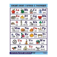 Таблица демонстрационная "Немецкий алфавит в картинках" (винил 100х140) - «globural.ru» - Краснодар