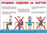 Таблица Правила сидения  за партой 1000*1400 винил - «globural.ru» - Краснодар