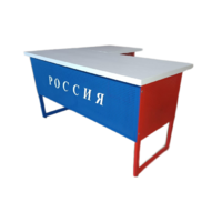 Стол преподавателя "Патриот" угловой с выкатной тумбой - «globural.ru» - Краснодар