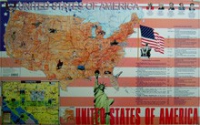 Учебная карта США на английском языке - «globural.ru» - Краснодар