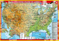Настенная карта Соединенных Штатов Америки на английском языке (учебная) - «globural.ru» - Краснодар