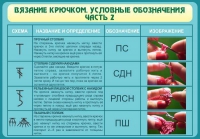Стенд "Вязание крючком. Условные обозначения. Часть 2" - «globural.ru» - Краснодар