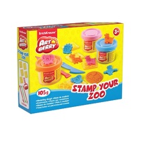 Пластилин на растительной основе Artberry/Stamp Your Zoo 3 бан./35 г со штампами - «globural.ru» - Краснодар