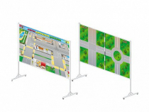 Доска магнитно-маркерная двухсторонняя "Азбука дорожного движения" на стойках (разборная) - «globural.ru» - Краснодар