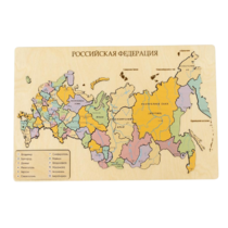 Пазл из дерева Административная карта России "Родина Моя" 522х308х10мм - «globural.ru» - Краснодар