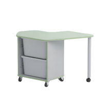 Стол детский правый Робик 002 (серый/фисташковый) - «globural.ru» - Краснодар