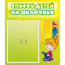 Стенд "Список детей на шкафчики" №5 - «globural.ru» - Краснодар
