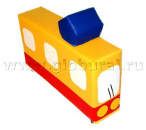 Напольная мягкая игрушка «Трамвай» каталка - «globural.ru» - Краснодар