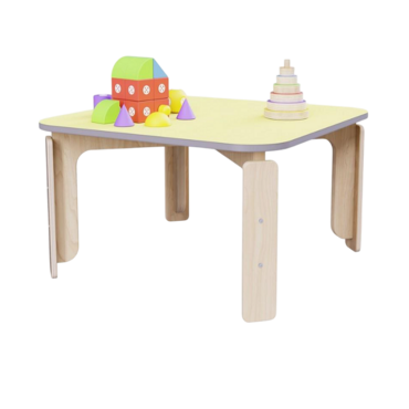 Квадратный растущий стол из коллекции «НЕГА» р.гр. 2-3 (цвет желтый) - «globural.ru» - Краснодар