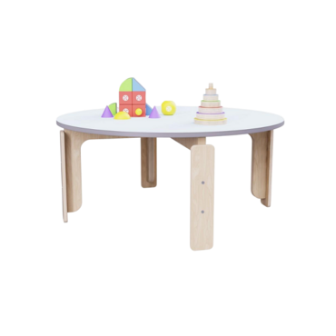 Круглый растущий стол из коллекции «НЕГА» р.гр. 2-3 (цвет голубой) - «globural.ru» - Краснодар