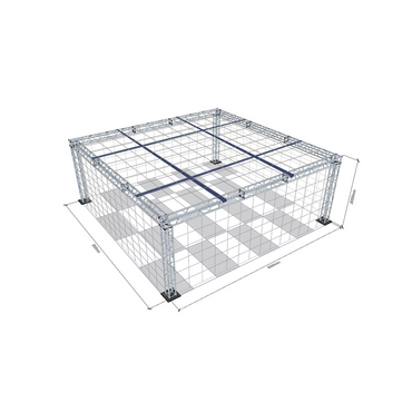 Огражденное пространство с защитной сеткой для безопасного пилотирования 8х8х3м  - «globural.ru» - Краснодар
