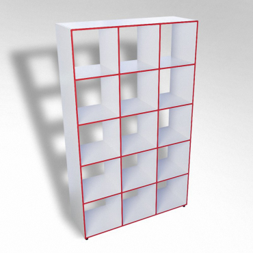 Шкаф открытый многосекционный ТР15 ЛДСП  - «globural.ru» - Краснодар